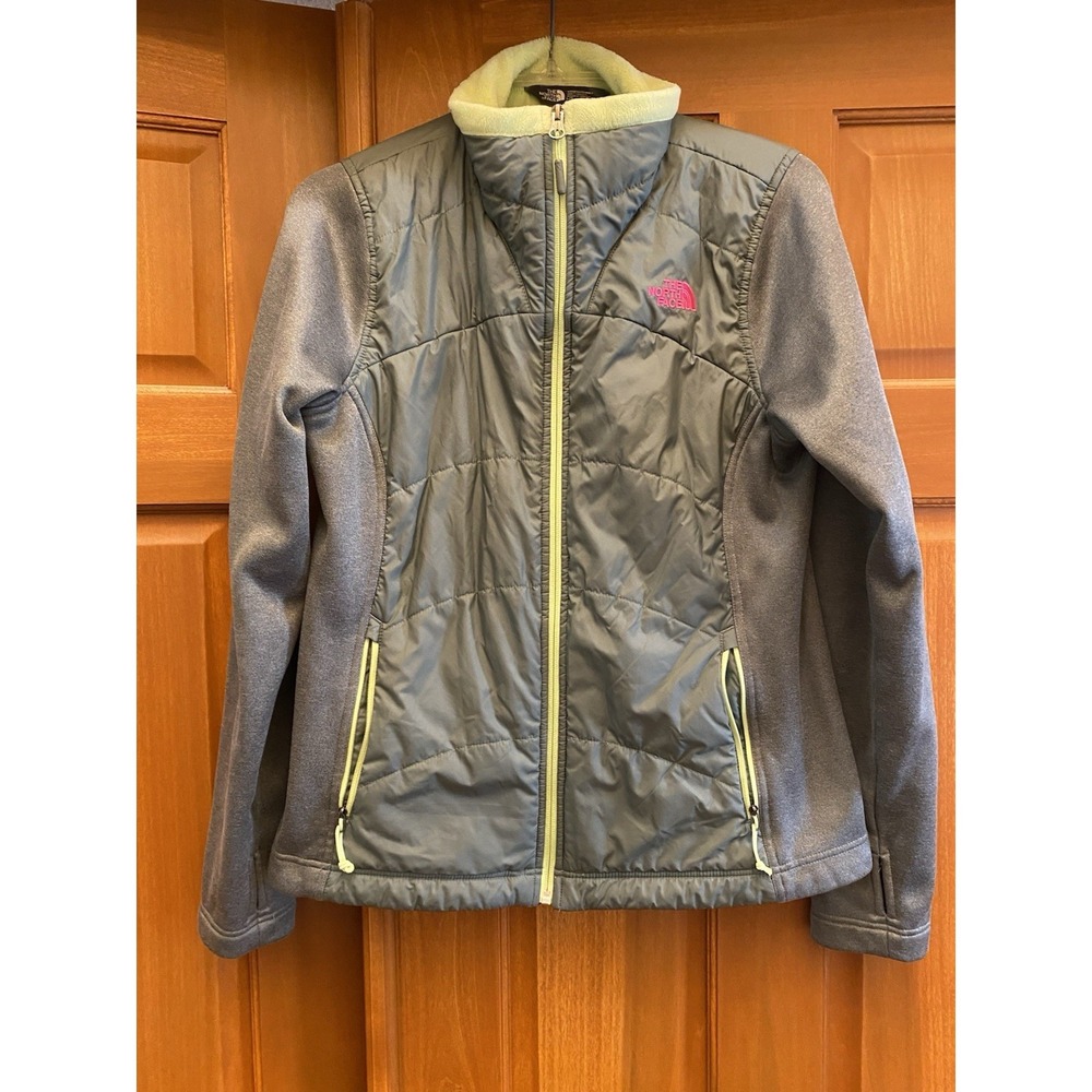 The North Face Agave Full-Zip Fleece Jacket Avocado Pink Women's Large Green